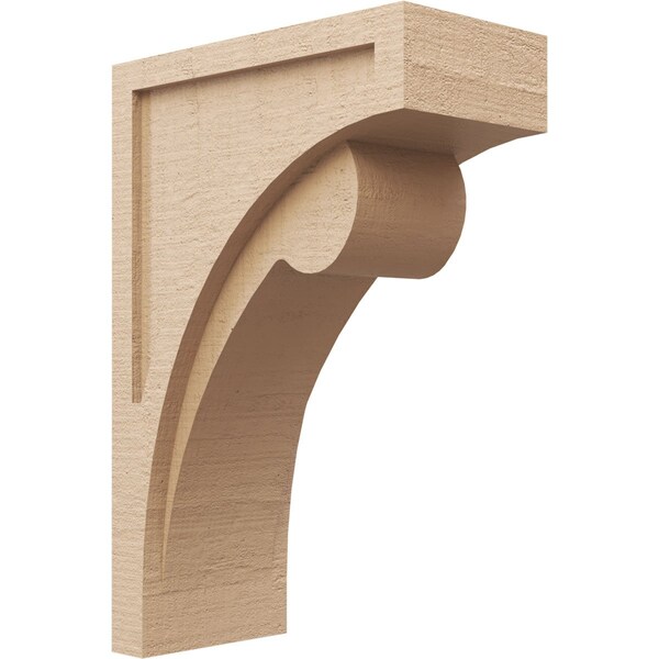 Ekena Millwork 8"W x 16"D x 24"H Classic Viola Rough Cedar Woodgrain TimberThane Corbel, Primed Tan CORUR08X16X24VIORCPR - main